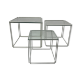 Set de 3 tables gigognes Max Sauze isocele années 1970