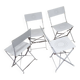 4 x solid metal folding chairs 80s