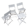 4 x solid metal folding chairs 80s