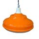 Lampadario Vintage Anni '70 Space Age – Arancione e Cristallino – Ø 38cm