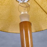 Lampe de table en érable des années 60, base trépied style ULUV.