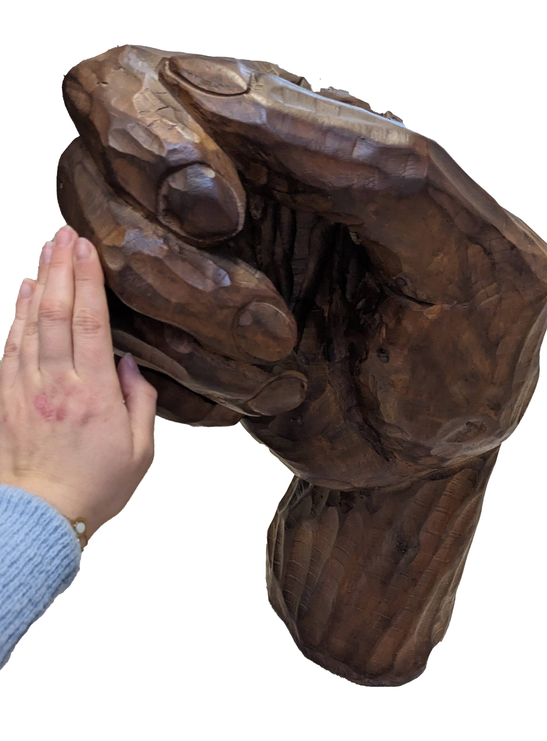 Grande main sculptée - Jean Paul Baurens - Sculpture en bois