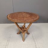 Vintage tribal art side table, 1960s