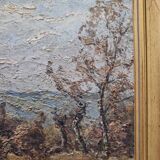 Paul Licourt (1846-1937) - Student of Henri Harpignies, Yon and Edmond Petitjean - Oil on cardboard