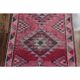 Vintage neutral pink Turkish hand-knotted runner 83x332
