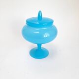 Pretty blue opaline sweet jar.