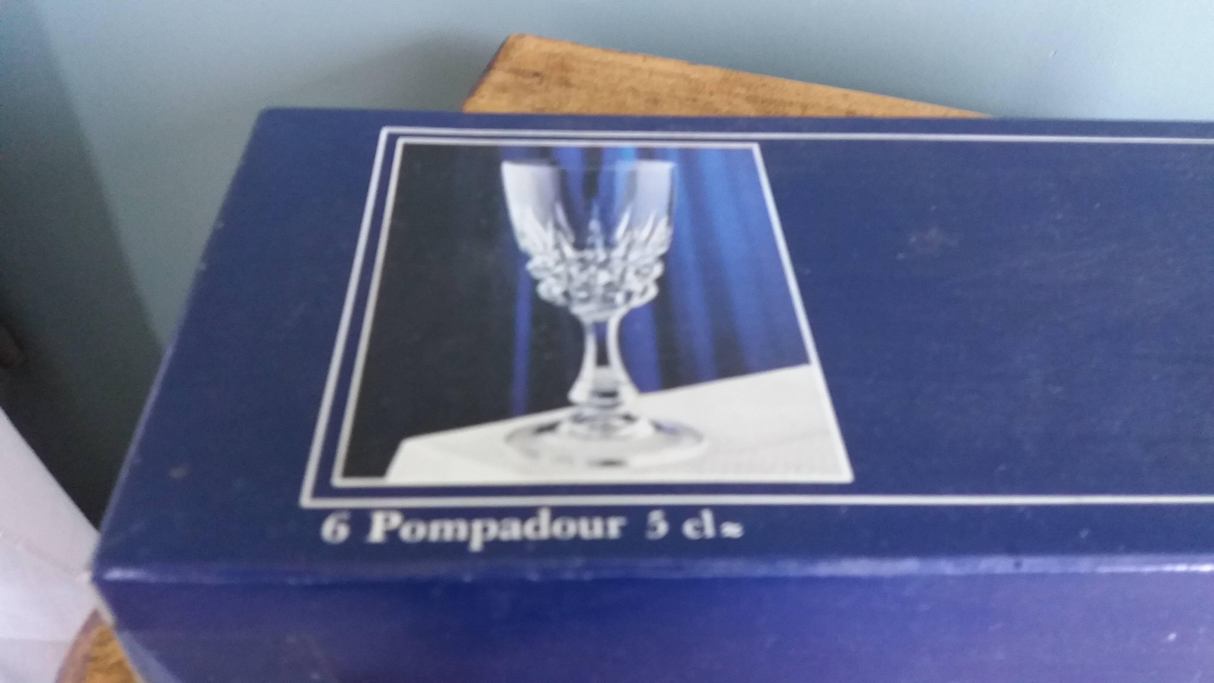 Liqueur glasses, Cristal d'Arques, Pompadour model