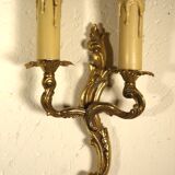 Pair of gilded bronze sconces