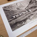 The barns of Moudang, Hautes-Pyrénées, photo printed in 1937.