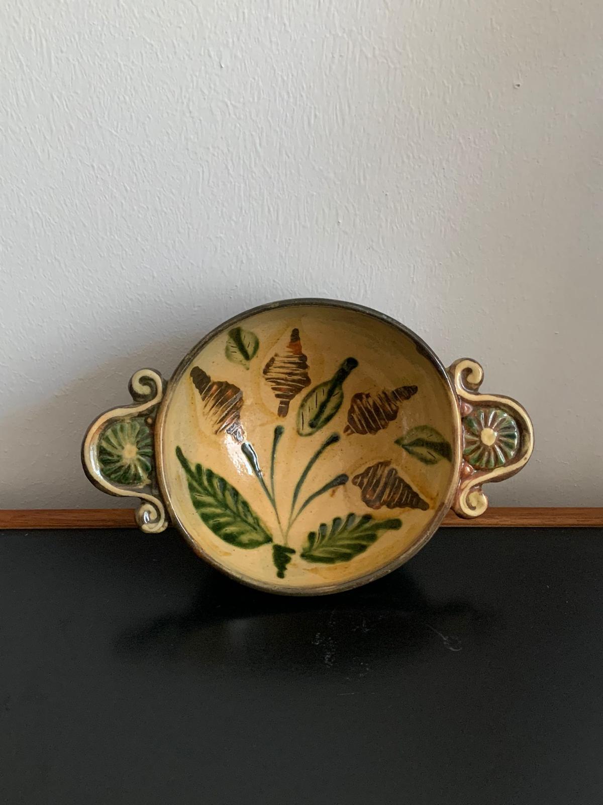 Sampigny les maranges (pottery) - glazed earth ear bowl unique model