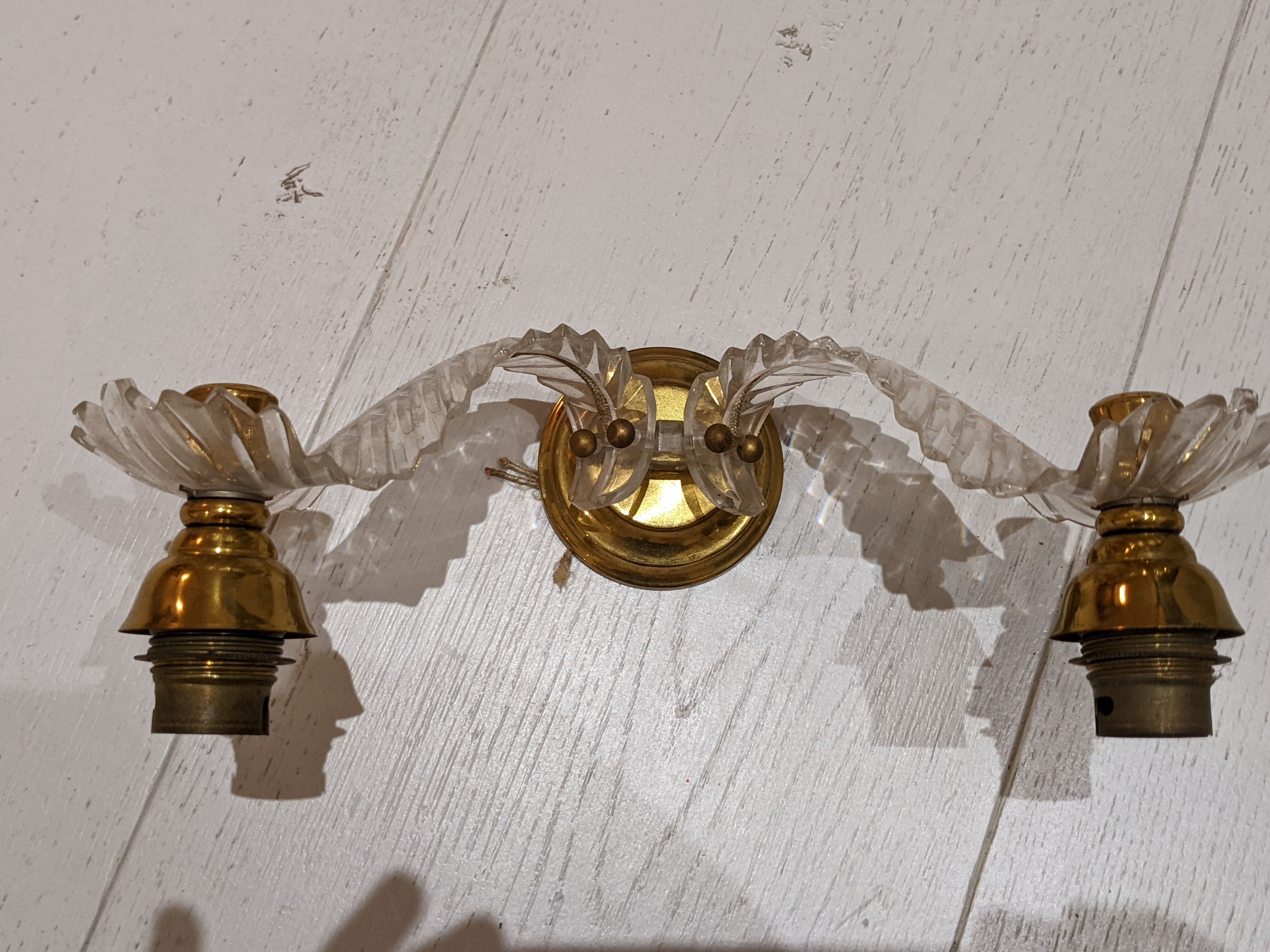 Vintage brass wall light
