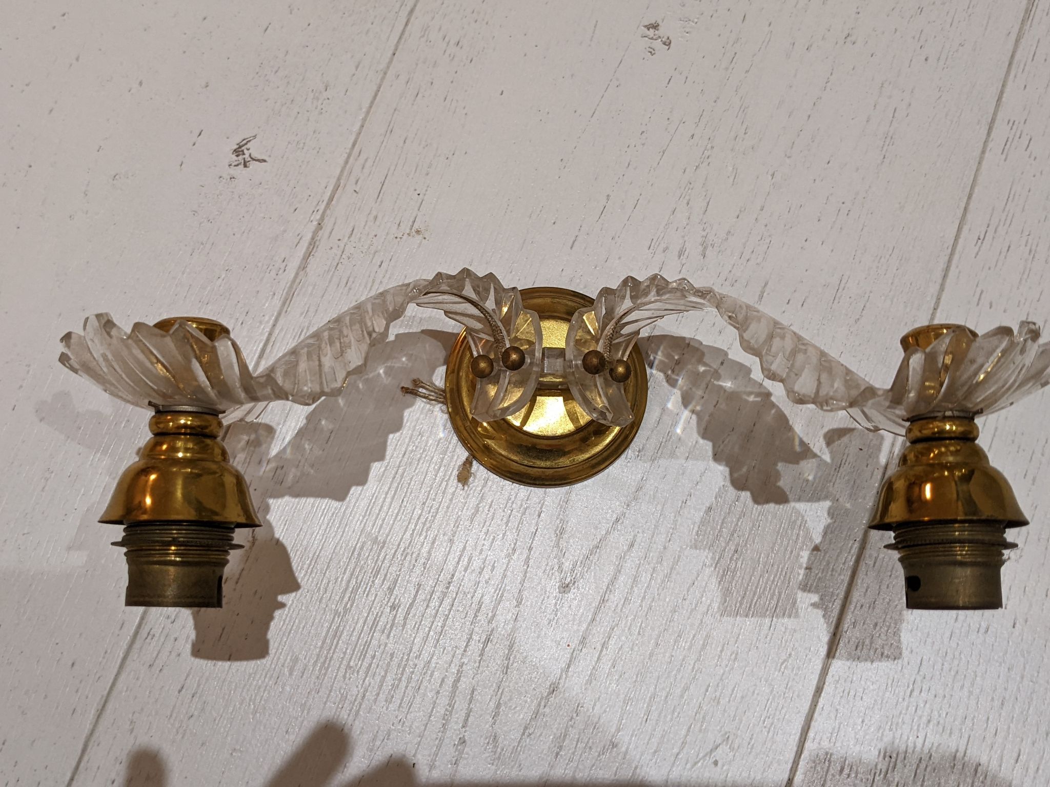 Vintage brass wall light
