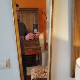 Elegant gilded mirror with leaf