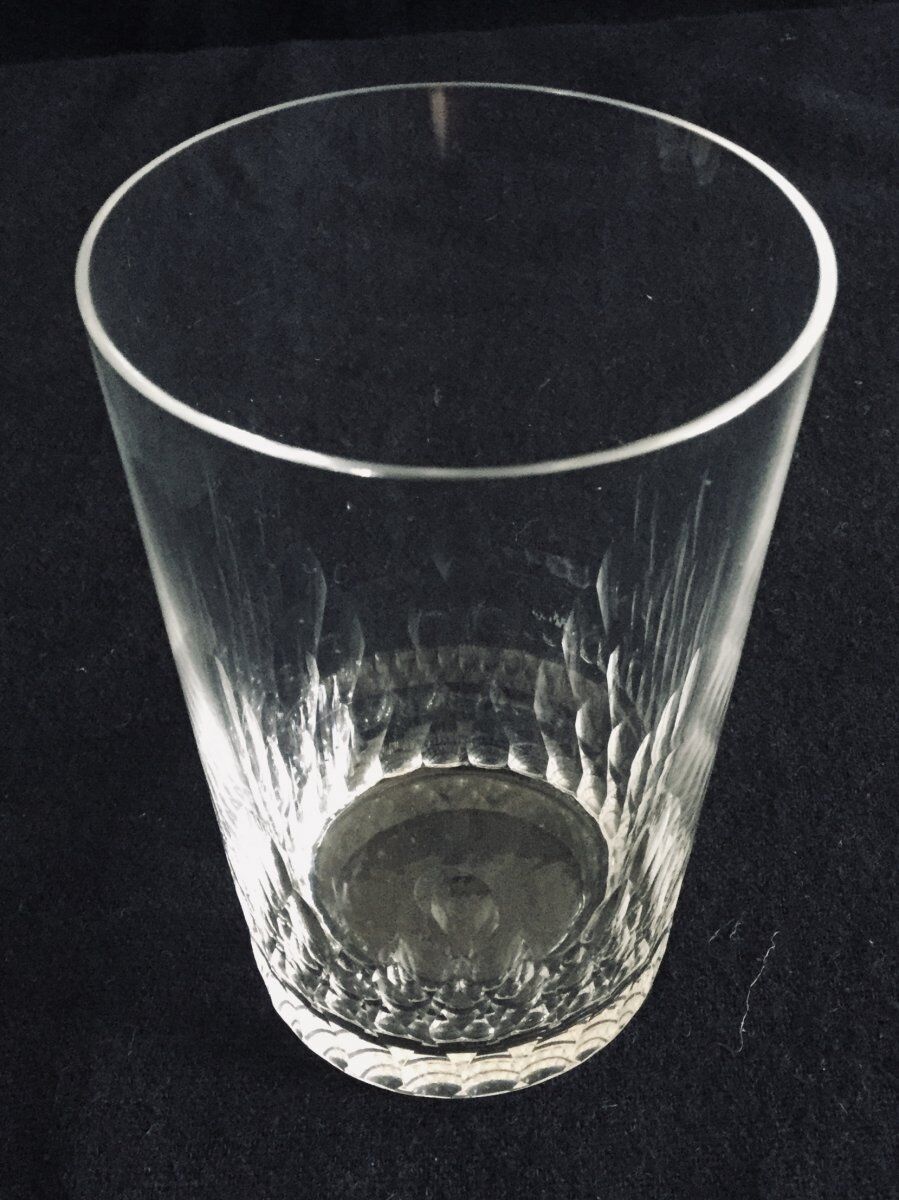 Lot de 12 verres à whisky en cristal Baccarat modèle Champigny