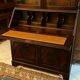 English Scriban two body secretary office showcase library in mahogany