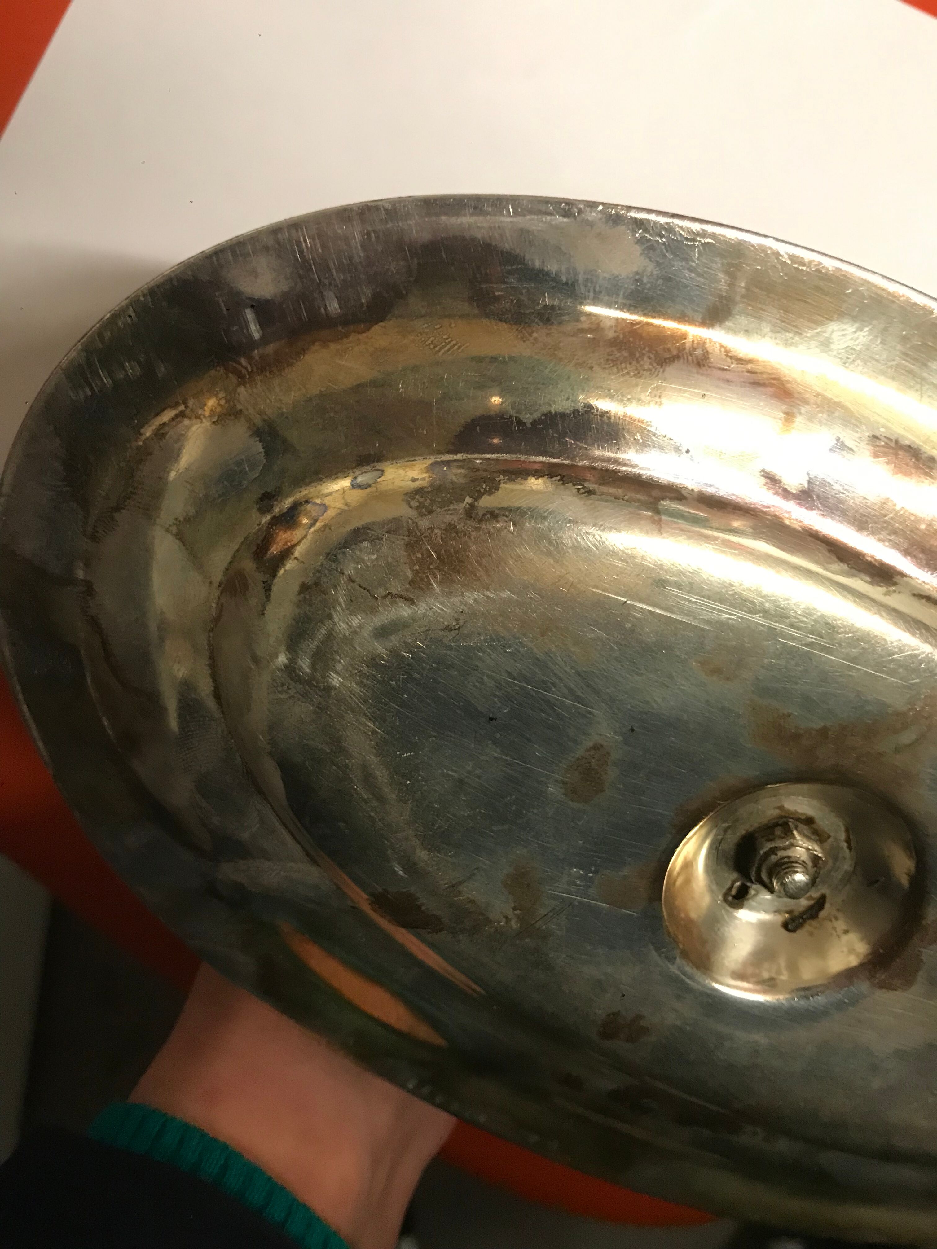 Silver metal steel gravy boat