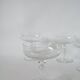 set of 4 very large champagne glasses in engraved crystal 1950 12 x 11 cm
