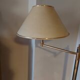 Vintage reading floor lamp in gold metal
