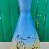 Ceramic vase - humorous -bullfighting -bullfighting
