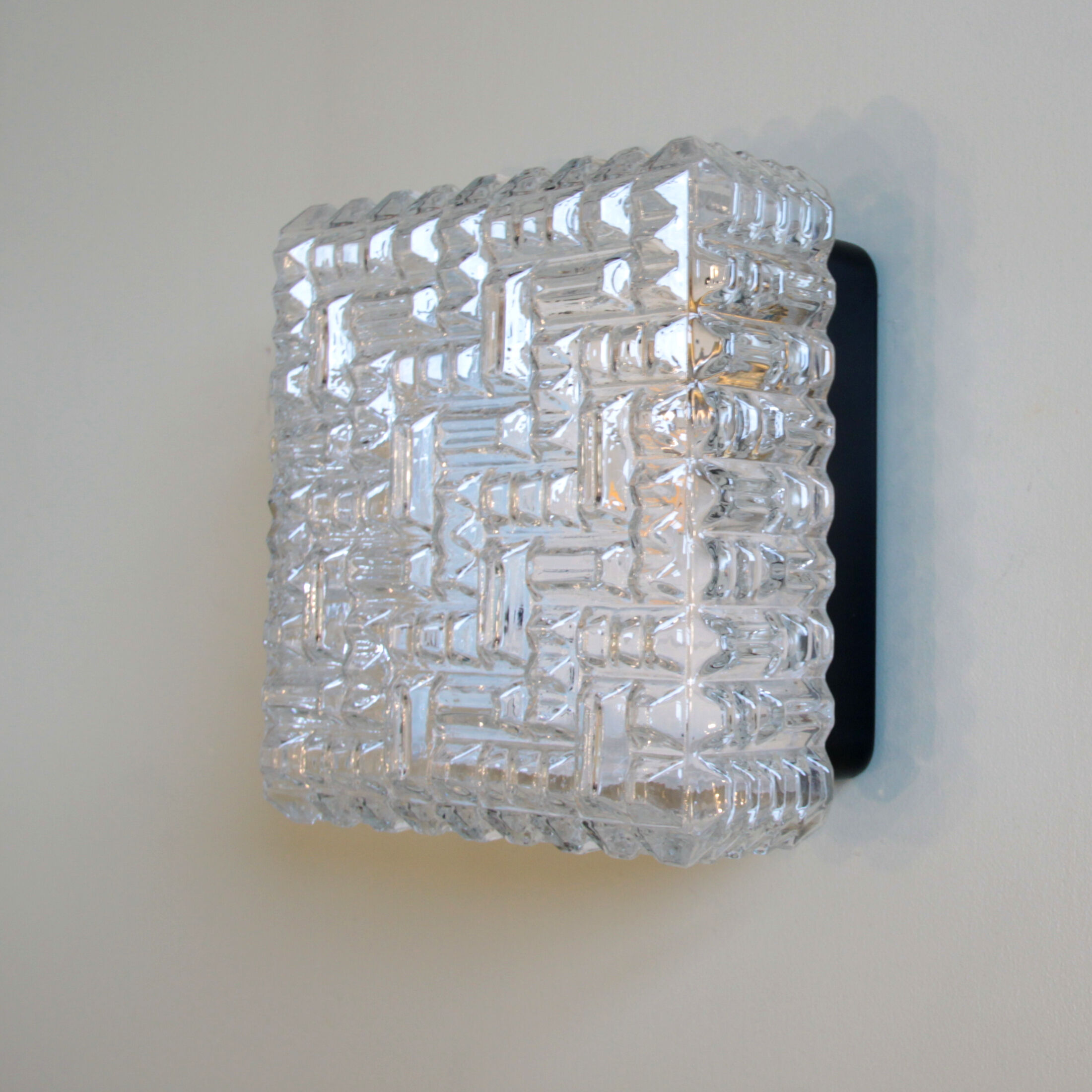 Ceiling lamp minimalist glass 1970 1980