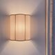 Pair of cream jute wall sconces and bronze velvet