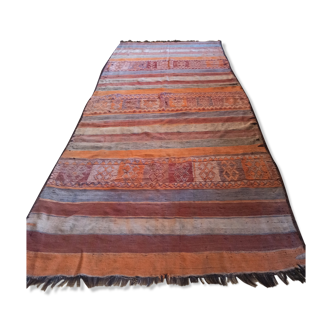 Tapis tribal ancien 70's collection bou sbaa désert Maroc Mauritanie déco vintage bohème chic 140x300cm