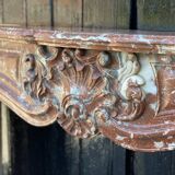 Louis XV style fireplace in Rance marble