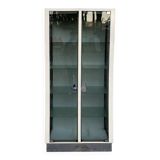Old glass medical cabinet
