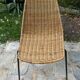 Woven rattan and metal chairs - 1950s/1960s