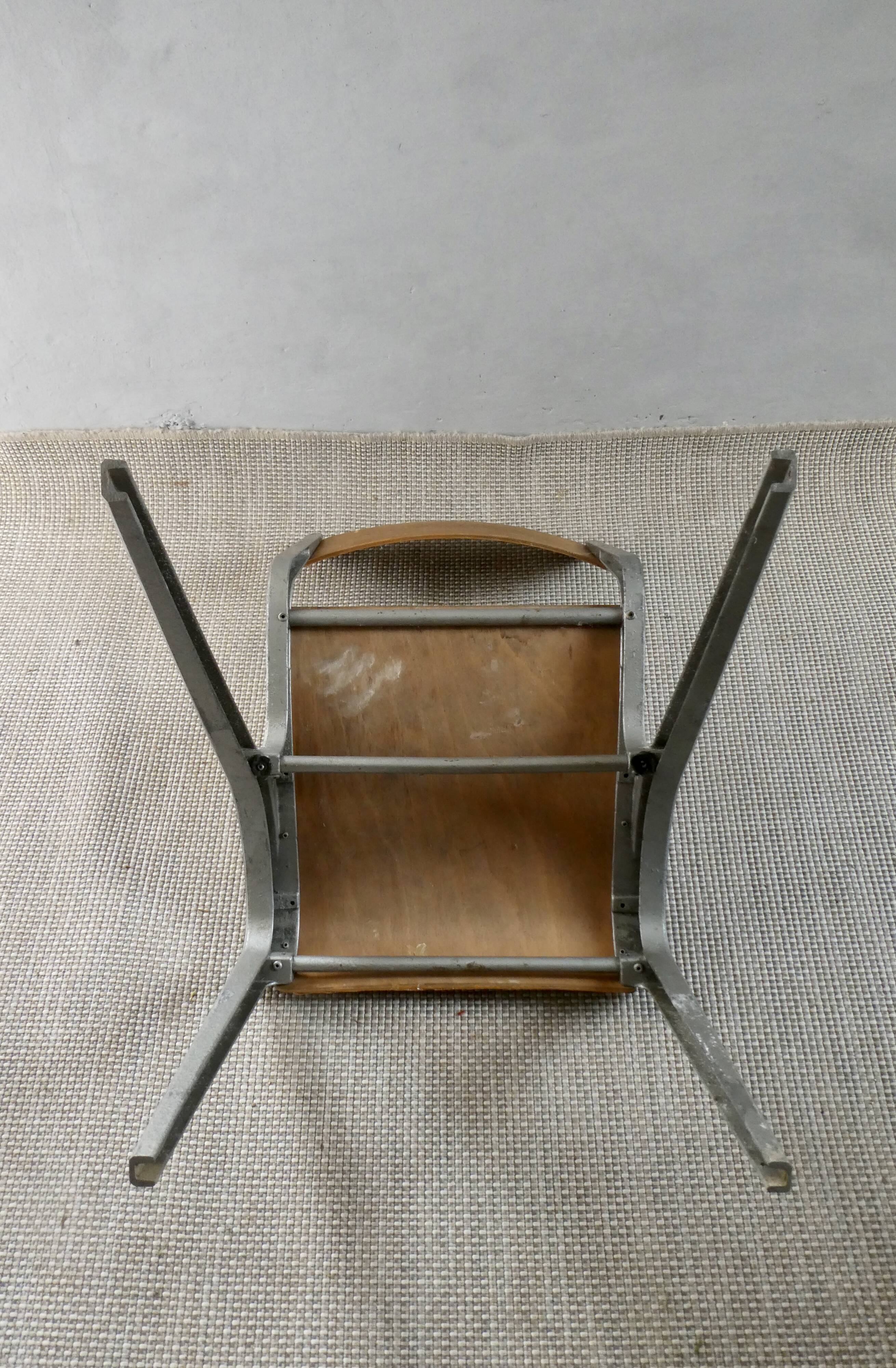 Wooden and metal chair by James Leonard, 1950s