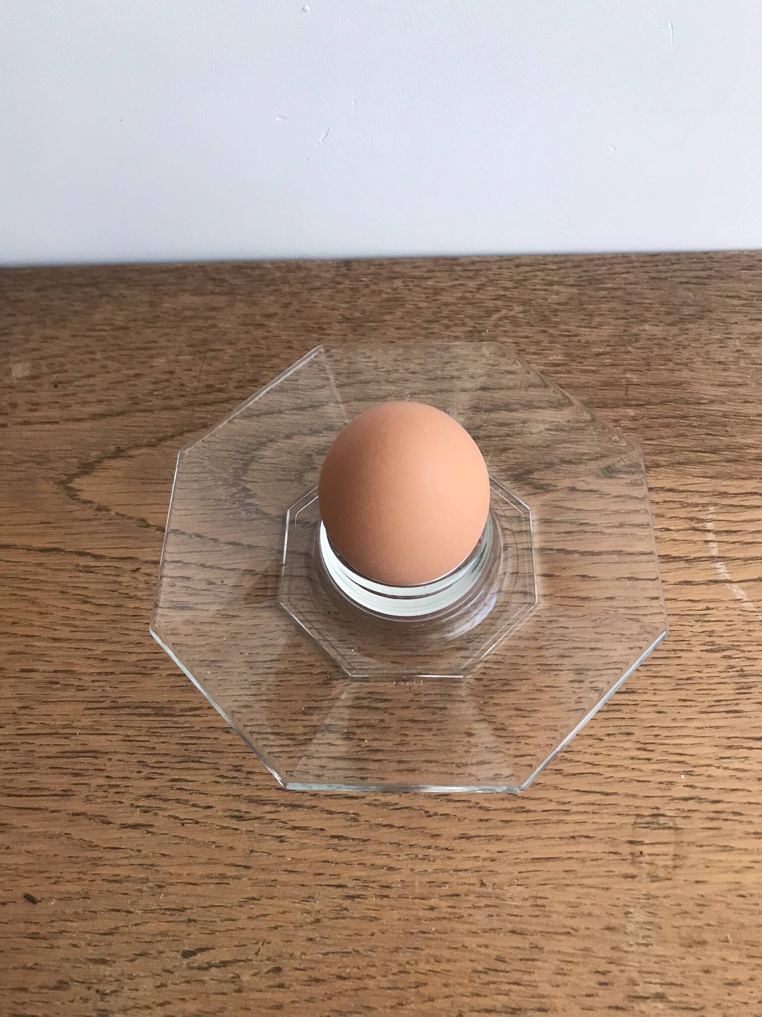 Vintage glass egg cup luminarc model Octime