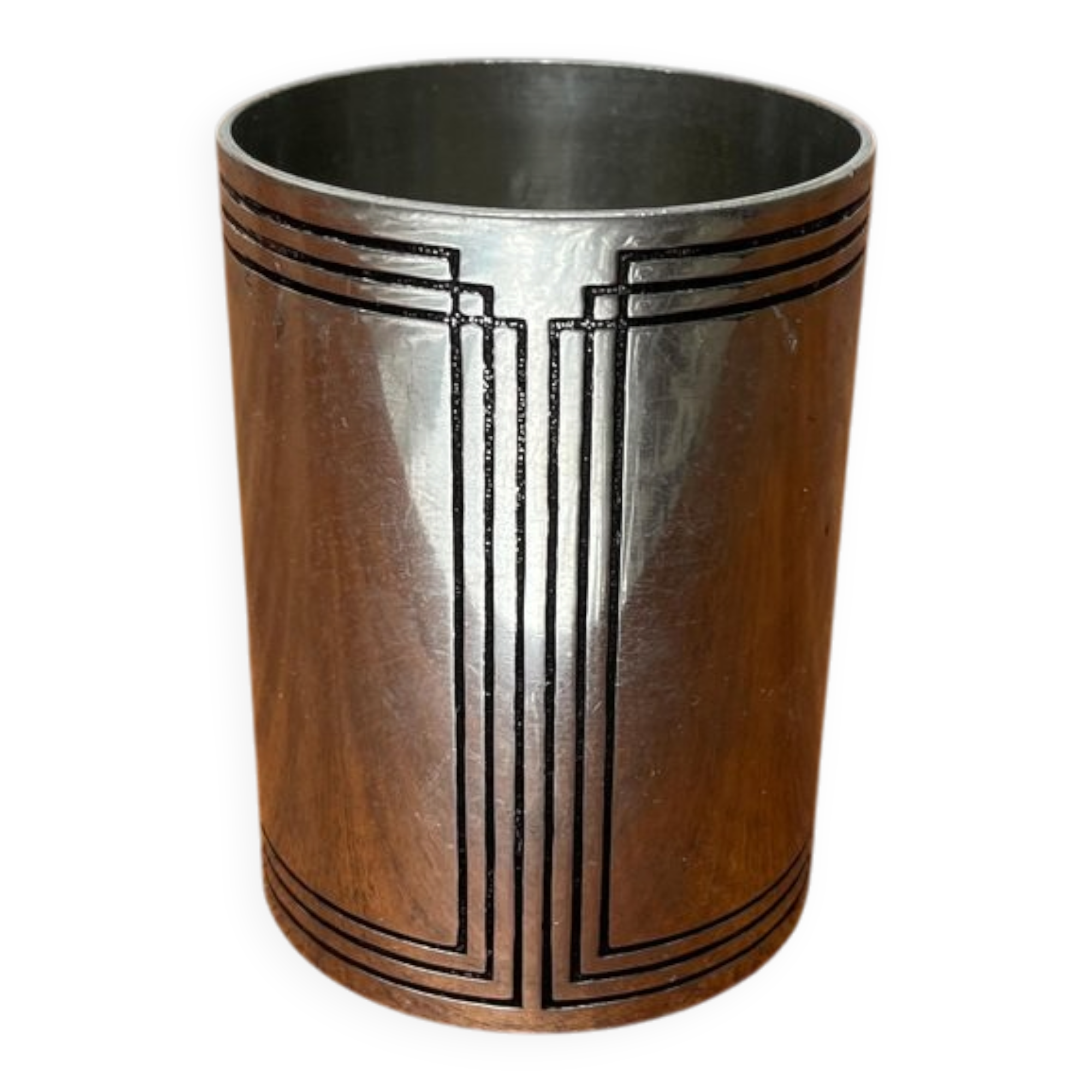 Art Deco metal vase from Étéain, France