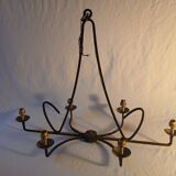 grand lustre en fer forgé / années 60