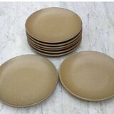 8 large stoneware plates