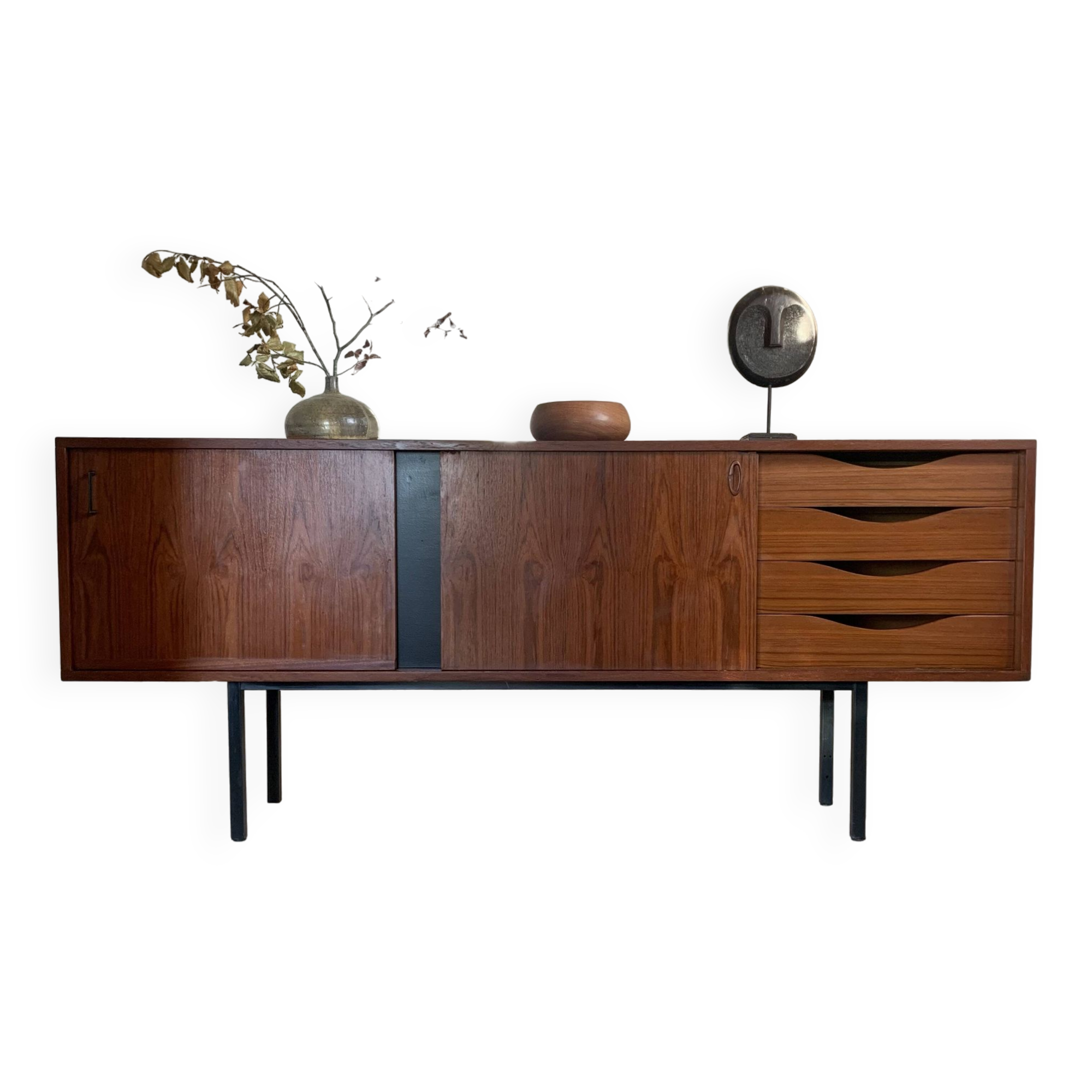 Vintage modernist teak sideboard