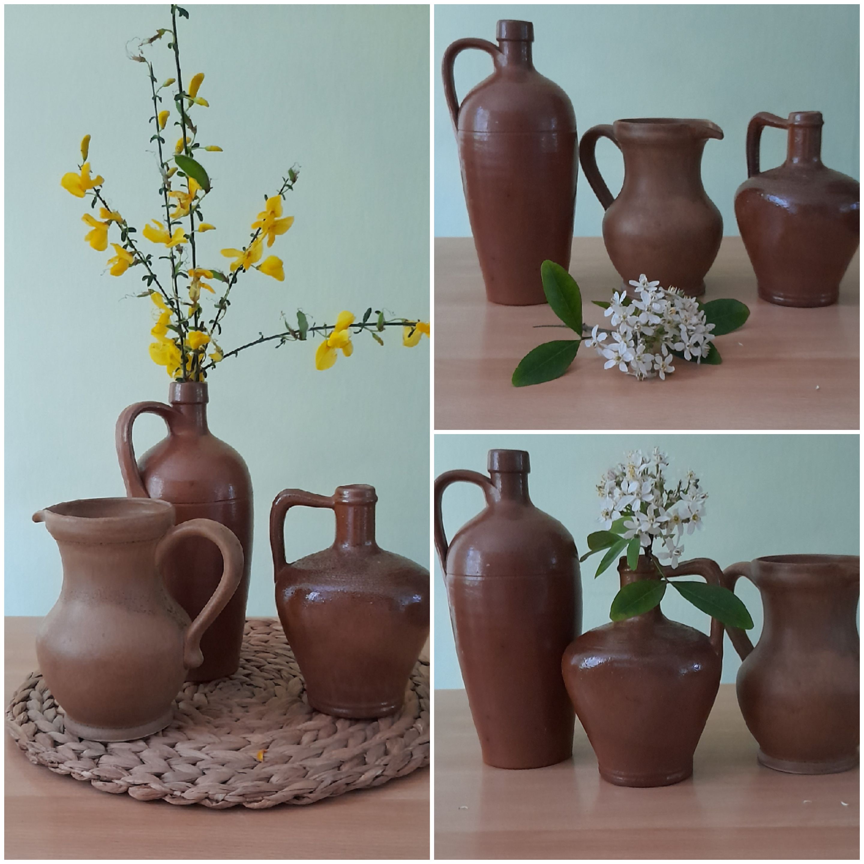 Set of sandstone jugs