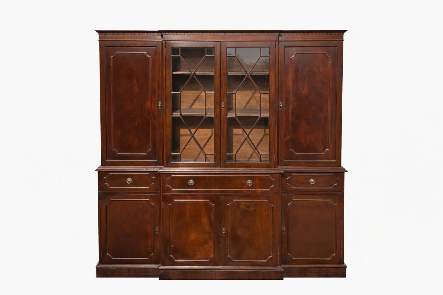 Victorian style mahogany secretary English library