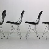 "DKR-2" Set of 4 Wire Chairs 'Bikini' by Eames for Herman Miller, 1960