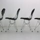 "DKR-2" Set of 4 Wire Chairs 'Bikini' by Eames for Herman Miller, 1960