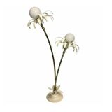 Two branch palm tree floor lamp 1970s italian hollywood regency brass