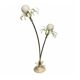 Two branch palm tree floor lamp 1970s italian hollywood regency brass