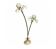 Two branch palm tree floor lamp 1970s italian hollywood regency brass