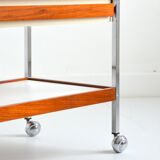 Scandinavian serving trolley / Trolley on wheels with drawer 1960s