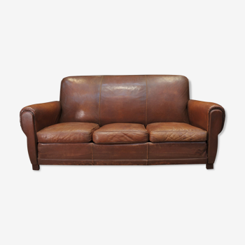 Club style leather sofa 1950