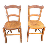 Vintage Bistro Wood Chairs Stamped Luterma