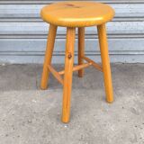 70s pine stool