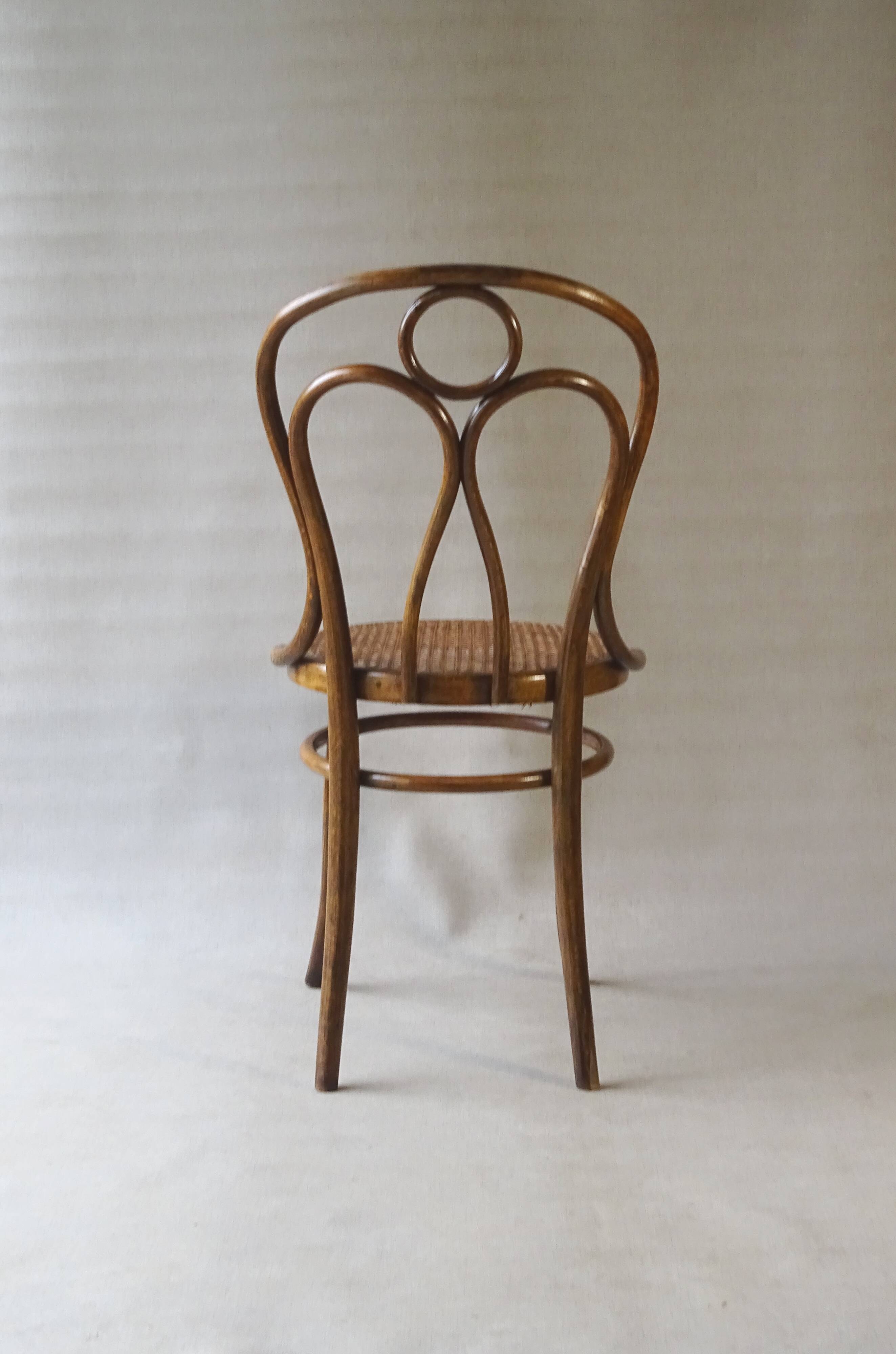 Engelstuhl cane bistro chair by Hofmann Austria