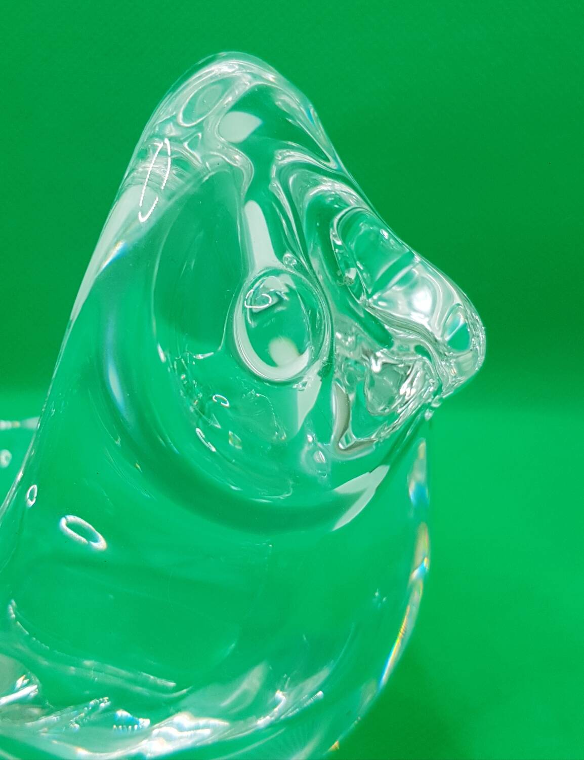 Cendrier hibou en cristal