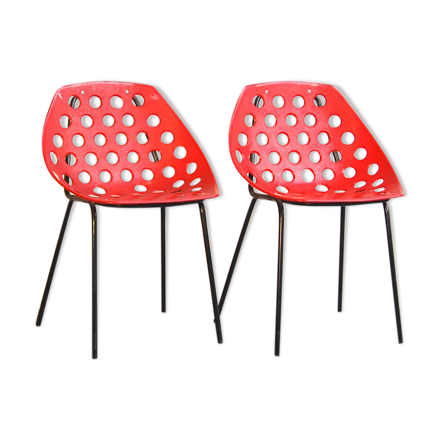 Pair of shell chairs by Pierre Guariche for Meurop 1960s