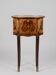 Wooden stool in the antique Louis XVI style.
